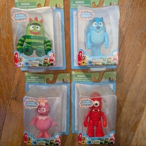 Yo Gabba Gabba Action Figure Set - Foofa, Muno, Toodee, Brobee
